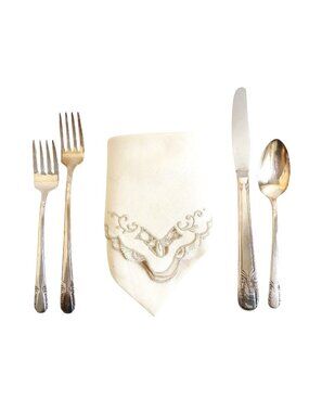 Vintage Wm Rodgers Talisman Silverplate Flatware Set 38-piece set/ Service for 8